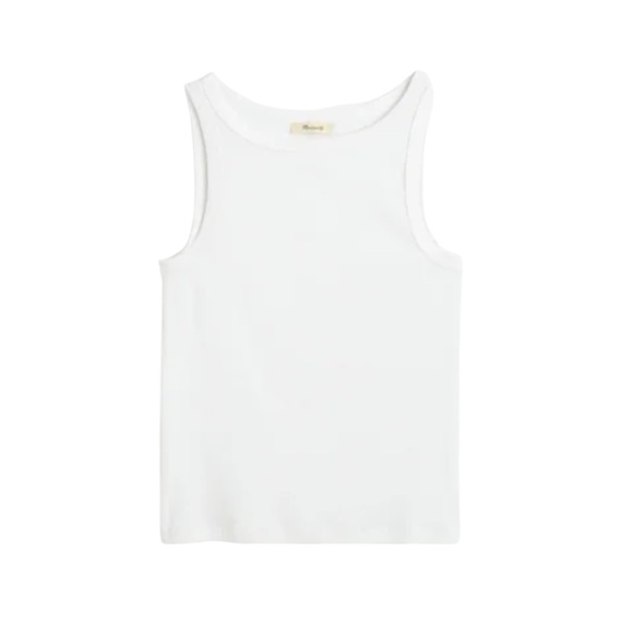 Madewell (Re)generative Cotton Essential High-Neck
Tank in White - Picture 1 of 9